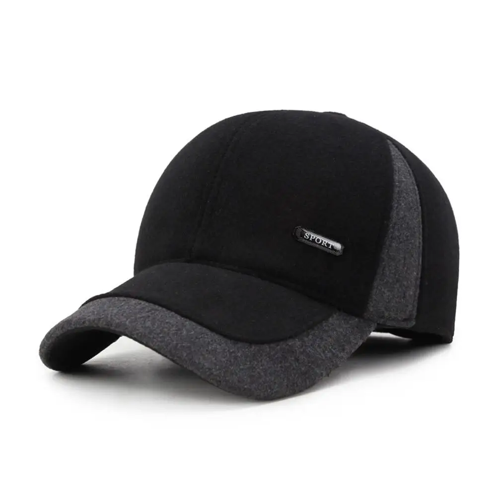 Men's Winter Hats For Middle-aged And Elderly People To Keep Warm Baseball Caps Casual Winter Ear Protection Hats Sports Hats