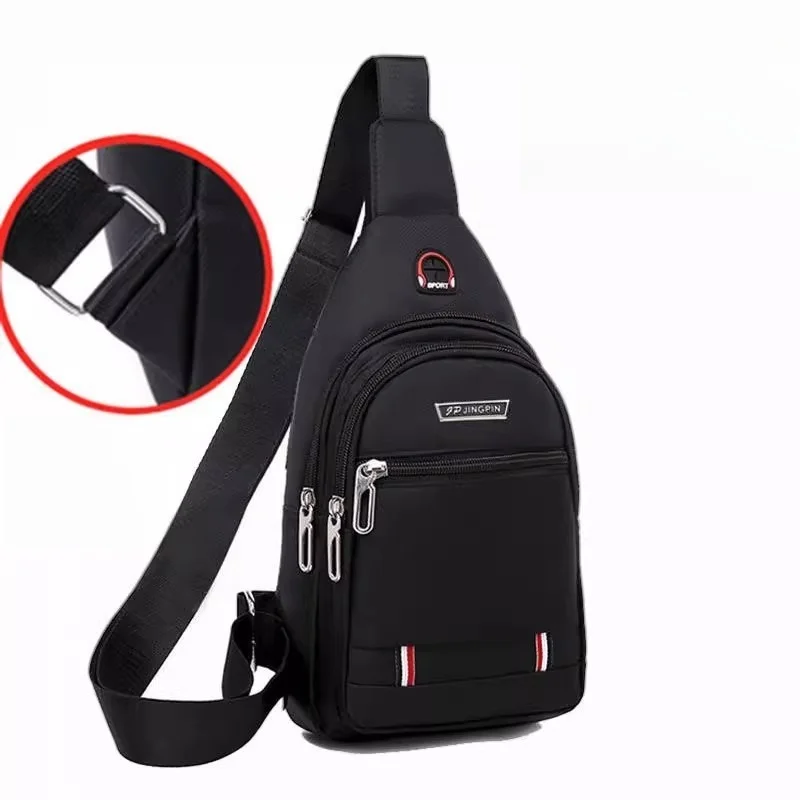 2025 New Waterproof Wear-resistant Breast Bag Men's Oxford Cloth Small Backpack Trendy Canvas Nylon Chest Shoulder Messenger Bag