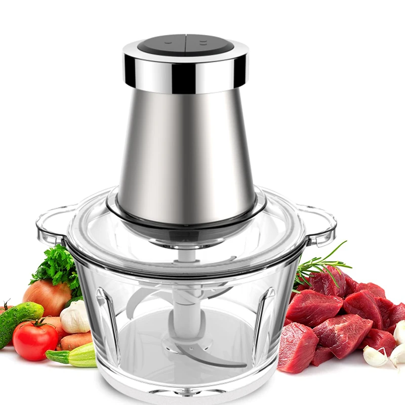 

New model500W Full Stainless Steel Housing 3L Glass Bowl Food Chopper Kitchen Appliances