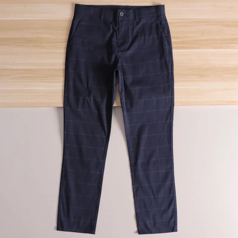 

Busin Casual Men's Pants Slim Fit Autumn Faion Che Design Label Removed Straight Leg Trousers for Men