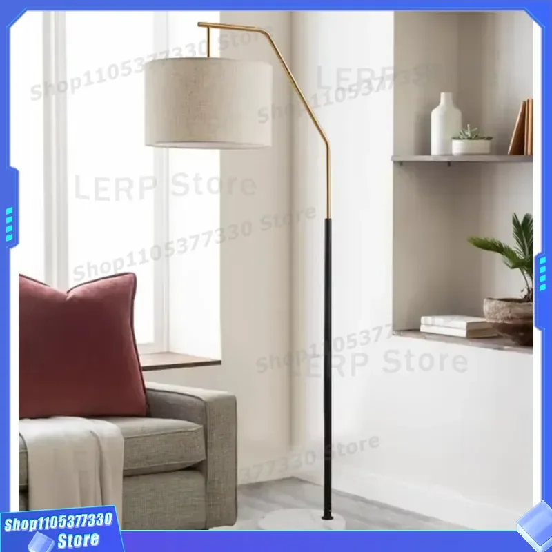 Modern Fabric LED Floor Lamp Simple Standing Light for Living Room Bedroom Study Eye Protection Night Light Home Decor Simple