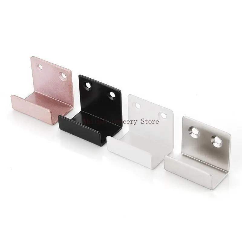 2Pcs Stainless Steel Hanging Code Wall Fixing Clip U Shape Tile Mirror Board Display Rack Multifunction Firm Hook Accessories