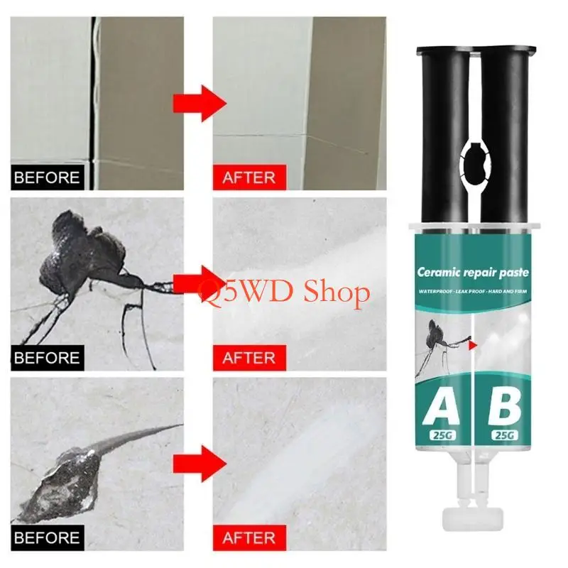 Q5WD Household Tile Mending Agent Set Tile Filling Paste with Scraper&Stirring Tool