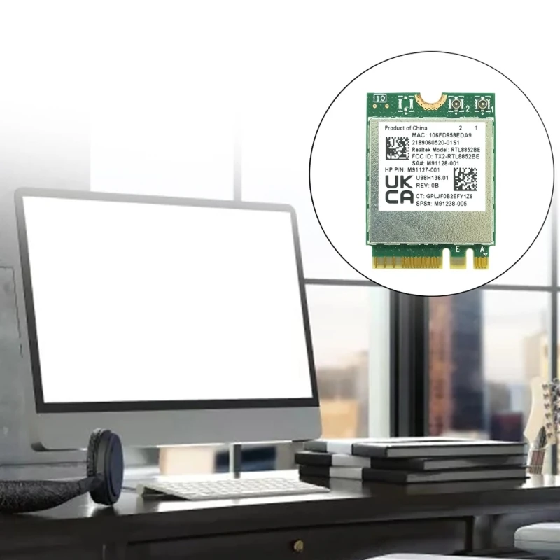 Adaptador AX1800 Realtek- RTL8852BE M2-NGFF compatible con Wlan inalámbrico 5,2