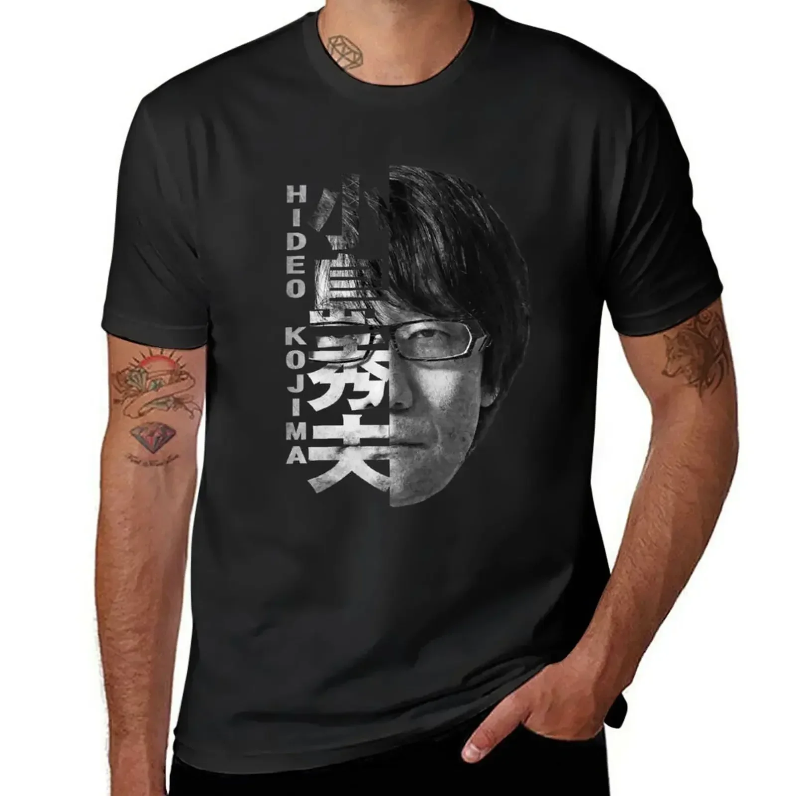 Hideo Kojima T-Shirt vintage clothes oversizeds Men's t-shirt