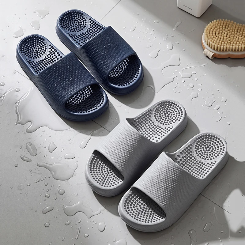 Plus Size Thick Bottom Massage Slippers Women Summer Soft Sole Platform Home Slides Woman Comfortable Non Slip Beach Flip Flops - view 2