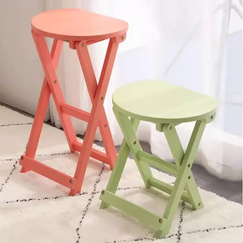 Nordic Modern Bar Stool Comfortable Portable Wood High Tripod Chair Foldable Minimalist Sillas Para Barra De Cocina Furniture