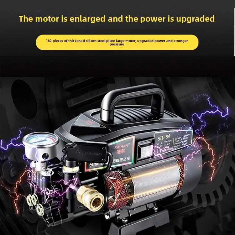 Portable Vehicle Cleaning Unit H9, 220V Household High Pressure Cleaner Built with Powerful Water Pump