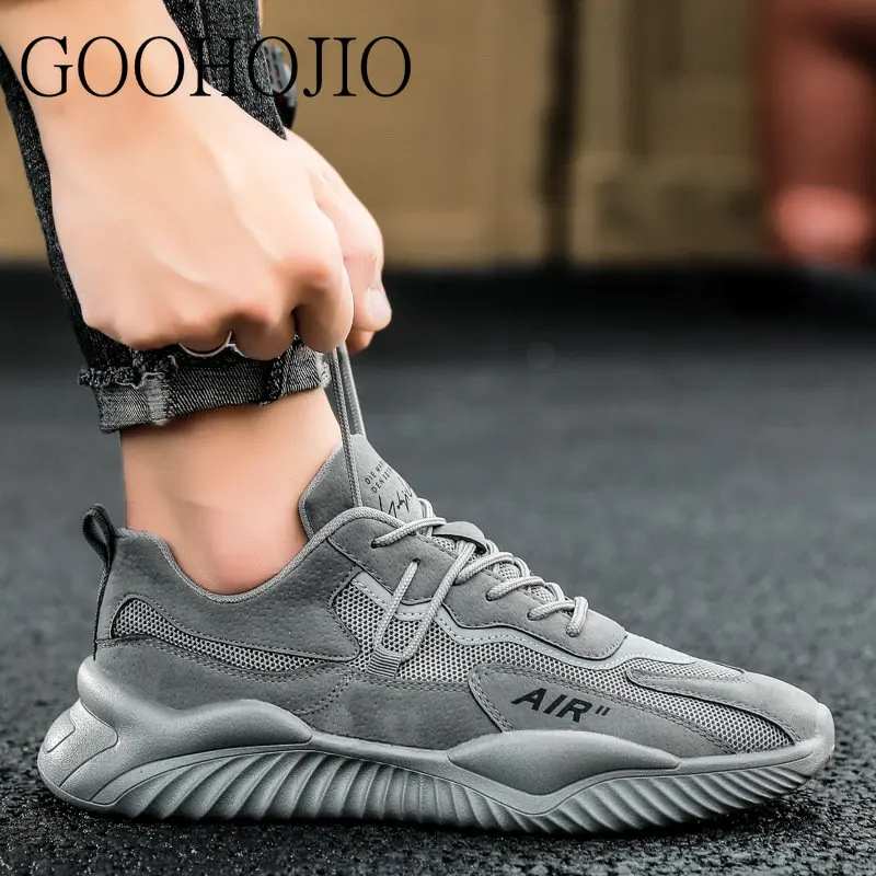 Men Mesh Casual Shoes Comfortable Breathable Male Shoes Thick-soled Ligh Soft Running Gym Men Shoes Sneakers Jogging All-match