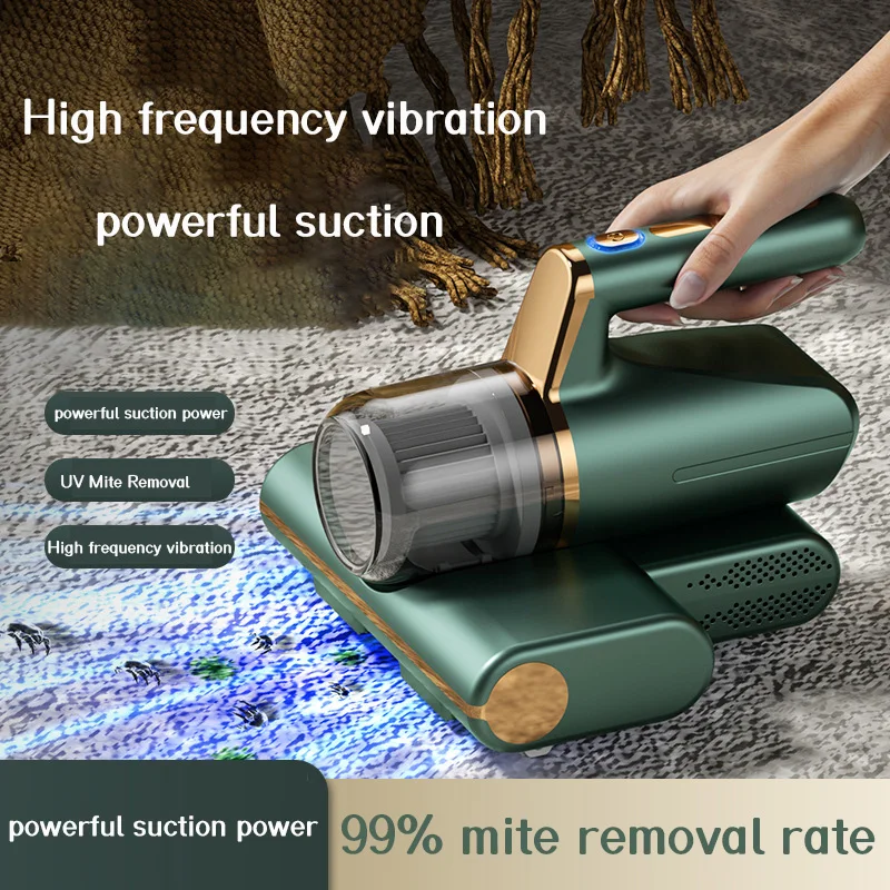 Cordless Handheld Mite Remover Household Cleaning Appliance 140000PA Vacuum Cleaner USB Type-c Rechargeable UV Mite Remover