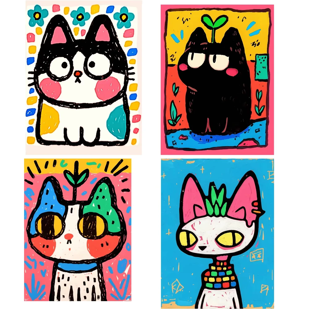 quebra-cabecas-de-500-1000-1200-2000-pecas-gatos-abstratos-em-desenho-animado-para-jogos-em-salas-de-jogos-quartos-e-decoracao-de-casa-–-Otima-opcao-para-presente