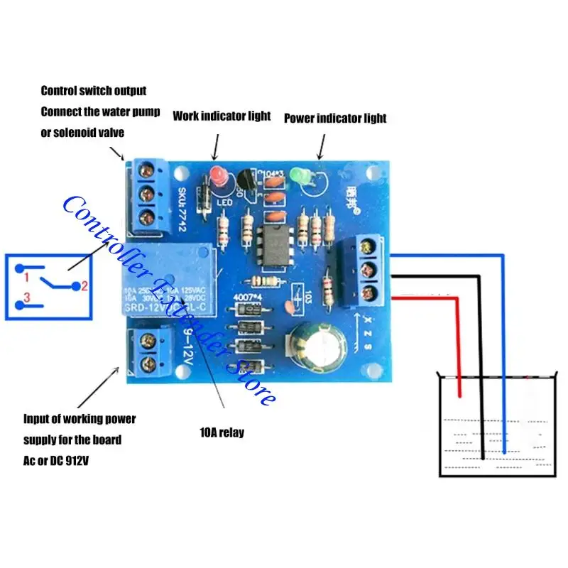 N84B 1000W容量の水位制御モジュール9V 12Vプールタンクの入力