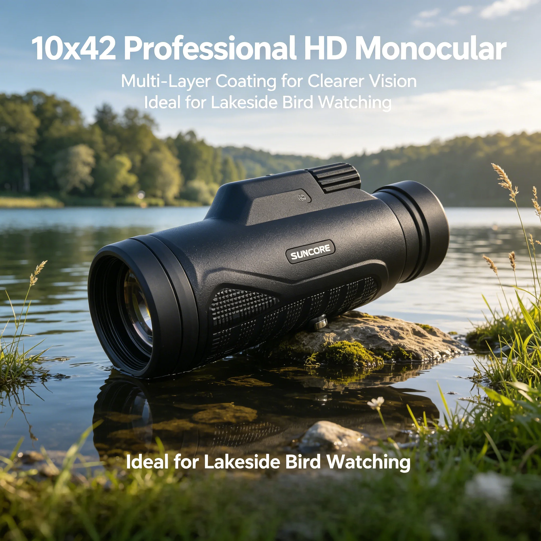 

10×42 Monocular Telescope, High-Definition Multi-Coated, Suitable for Hiking, Bird Watching, and Traveling