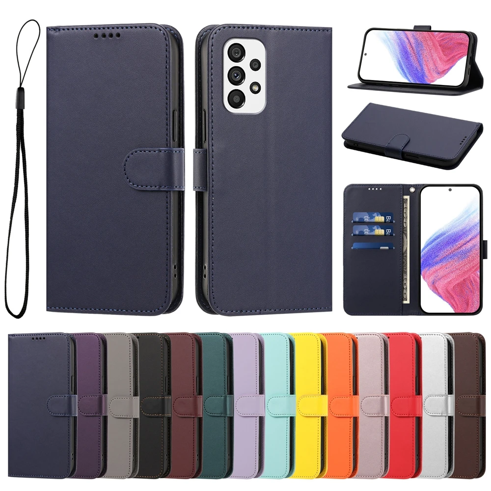Luxuriöse Magnetische Lederhülle für Samsung Galaxy A73 A72 A71 A57 A56 A55 A54 A53 A52 A51 A35 A33 A32 A27 A24 A23 A22 4G 5G