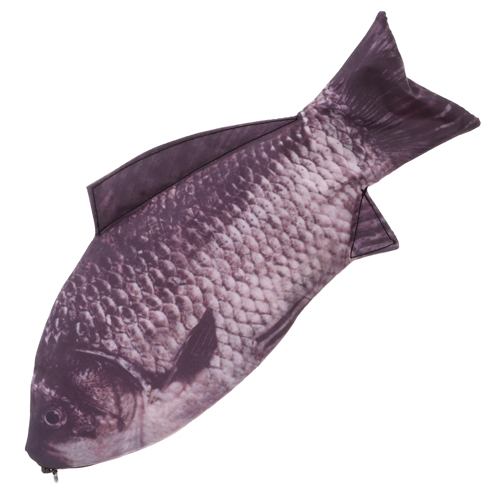 

Creative Fish Design Pencil Bag Reusable Nylon Material Fashionable Clutch Style Case for Pens Cosmetics Accessories