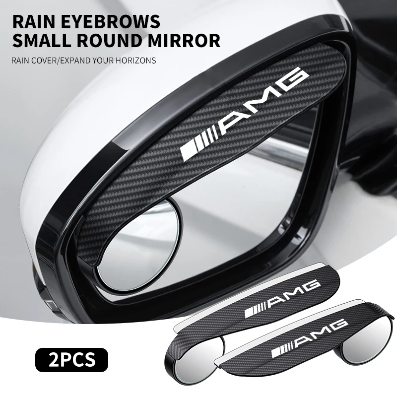 

2 шт., боковое зеркало заднего вида из АБС-пластика, козырек от дождя, защита от дождя, украшение для Mercedes Benz AMG A B C E G W212 W213 W214