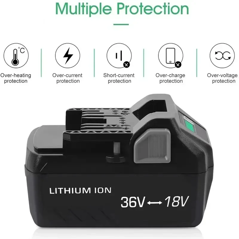 2023 Upgrade 8000mAh for Hitachi BSL36A18 BSL1815X BSL1815 BSL1820 BSL1825 BSL1830 BSL1840 BSL1850 Power Tool Battery