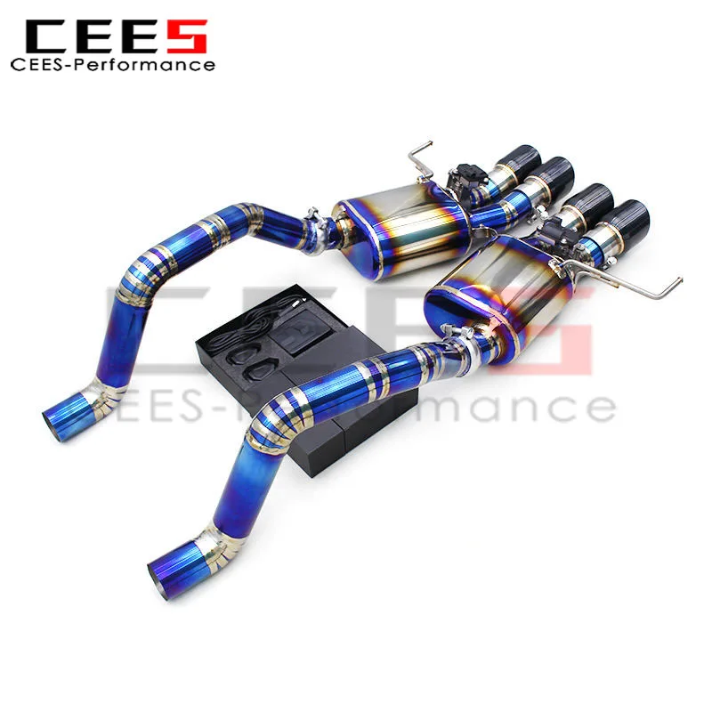 CEES Axle Exhaust Pipes System for Chevrolet Corvette C7 6.2L 2014+ Performace Catback Exhaust Pipe with Valve Muffler