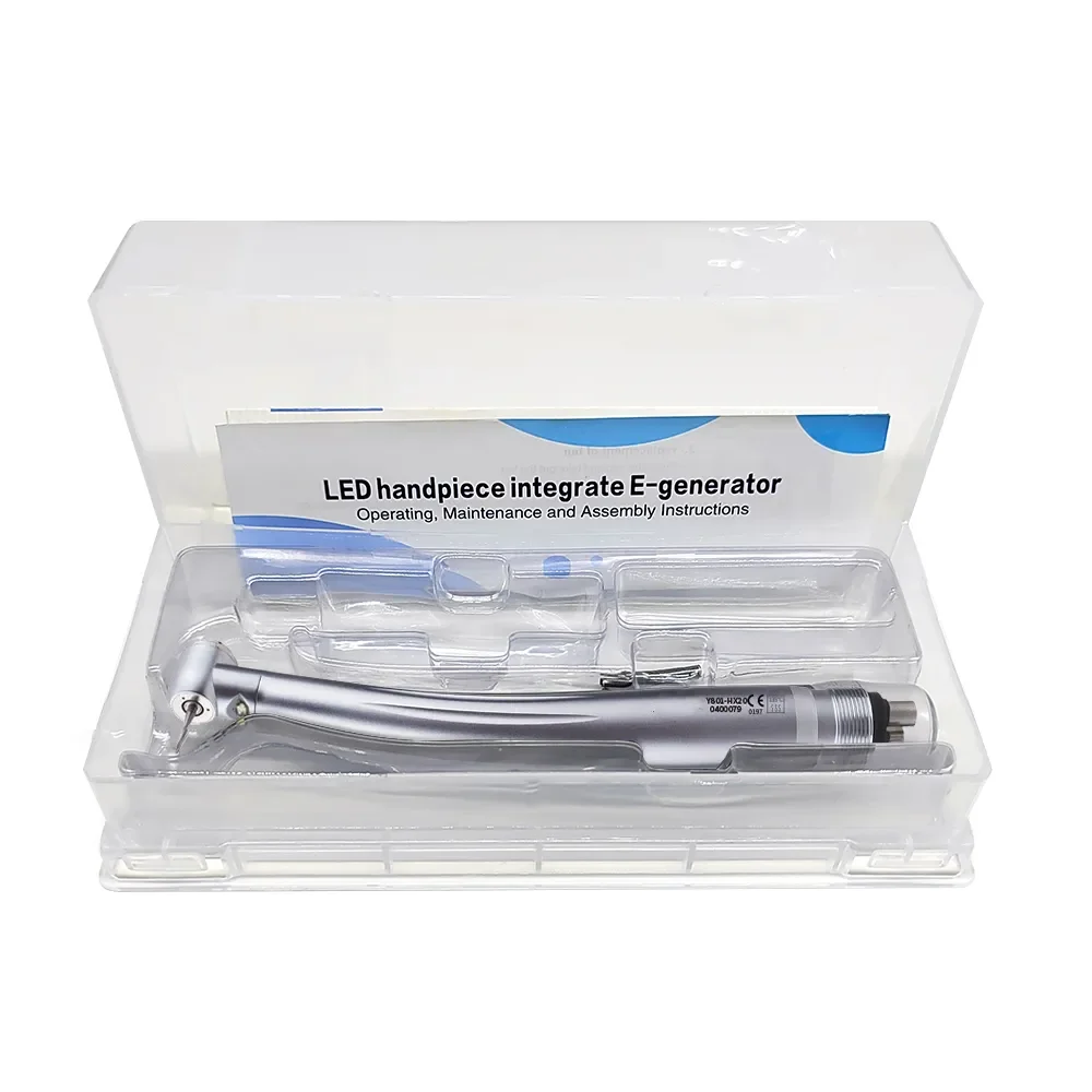 NSK-LED Alta Velocidade Handpiece Dental com Luzes, E-Generator, Torque Padrão Integrado, Botão de Cabeça, 3 Spray De Água, 2 Buracos, 4 Buracos