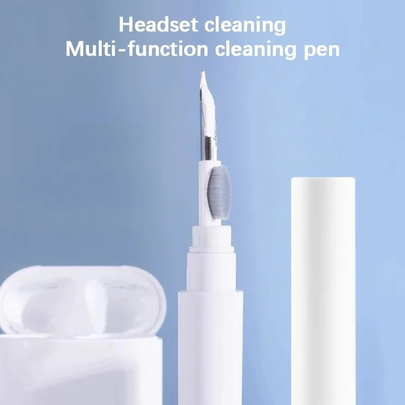 Upgraded Multi Function Headphone Cleaning Pen With Soft Silicone Nib Cotton Swab Brush For IPhone IPad Earbuds Keyboard Cleaner