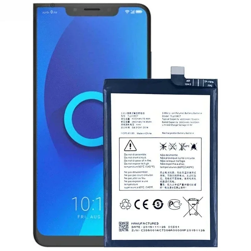 New TLP038C7 TLP038C1 4.4V 4000mAh High Quality Mobile Phone Battery for Alcatel 3x (2019) 2019 5048 5048A 5048Y 5048I 5048U