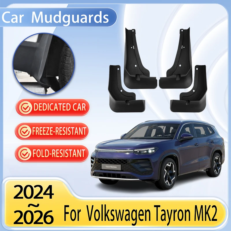 

Car Mudguards Parts For Volkswagen Tayron MK2 VW Tiguan North America 2024~2026 Mudflap Fender Flare Cover Guard Mud Accessories