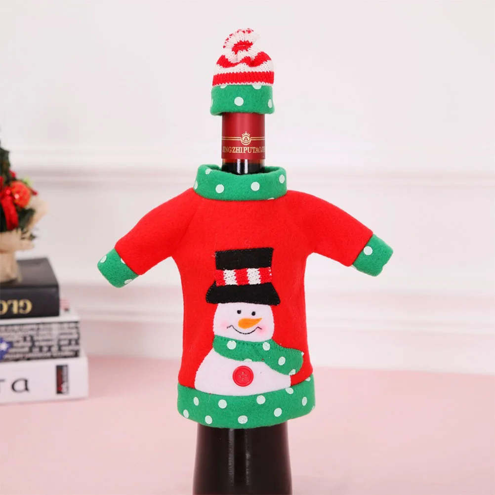 

3pcs Bottle Covers Christmas Wine Bottle Decorations Novelty Party Supplies For Home Bar Restaurant Hotel Kitchen Bar