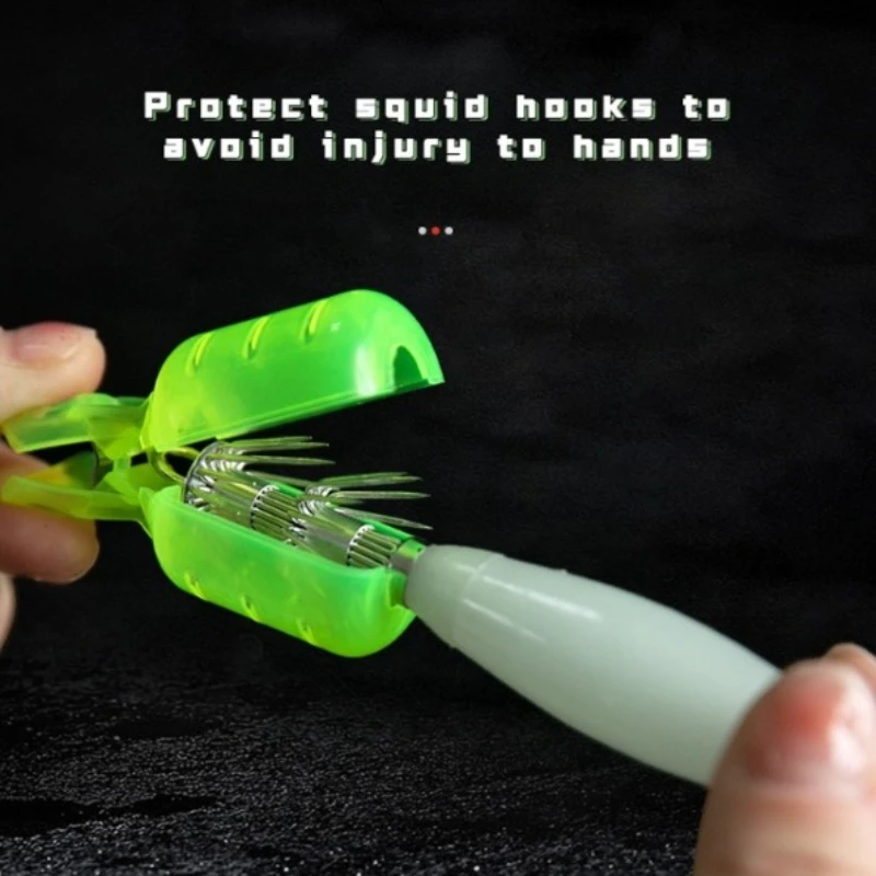 

JOOYOO 20pcs Squid Needle Protector Storage Sleeve with Snap Tail Hook Sleeve Sea Fishing Accessories Plastic