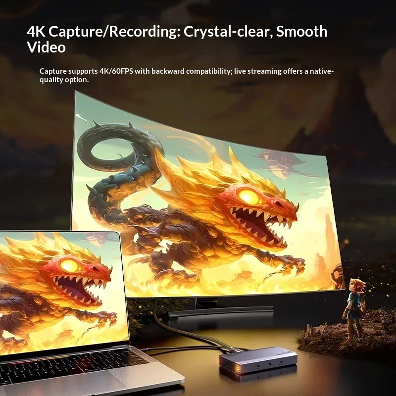 UGREEN CM700 HDMI Video Capture Card 4K 60Hz 240Hz HDR Loop Out for Gaming Streaming Meeting