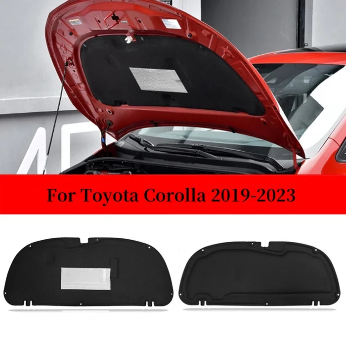 لتويوتا كورولا E210 2019 ~ 2023 2020 سيدان محرك الصوت هود منصات العزل الحراري غطاء قطني الحصير مقاومة للحريق اكسسوارات السيارات