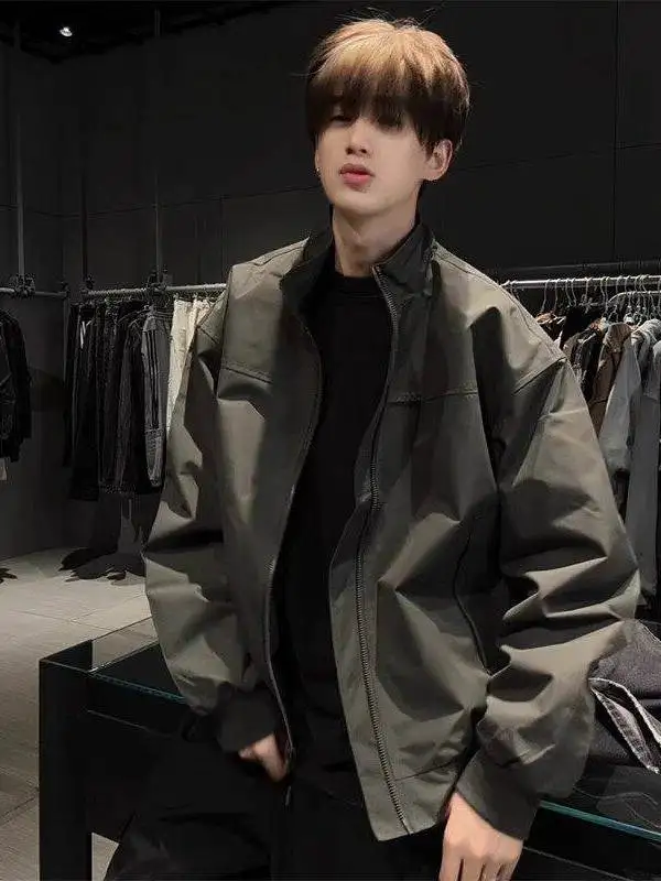 

Мужская куртка-бомбер Smart Chen Pilot с воротником-стойкой, в американском рабочем стиле, весенне-осенняя модная верхняя одежда