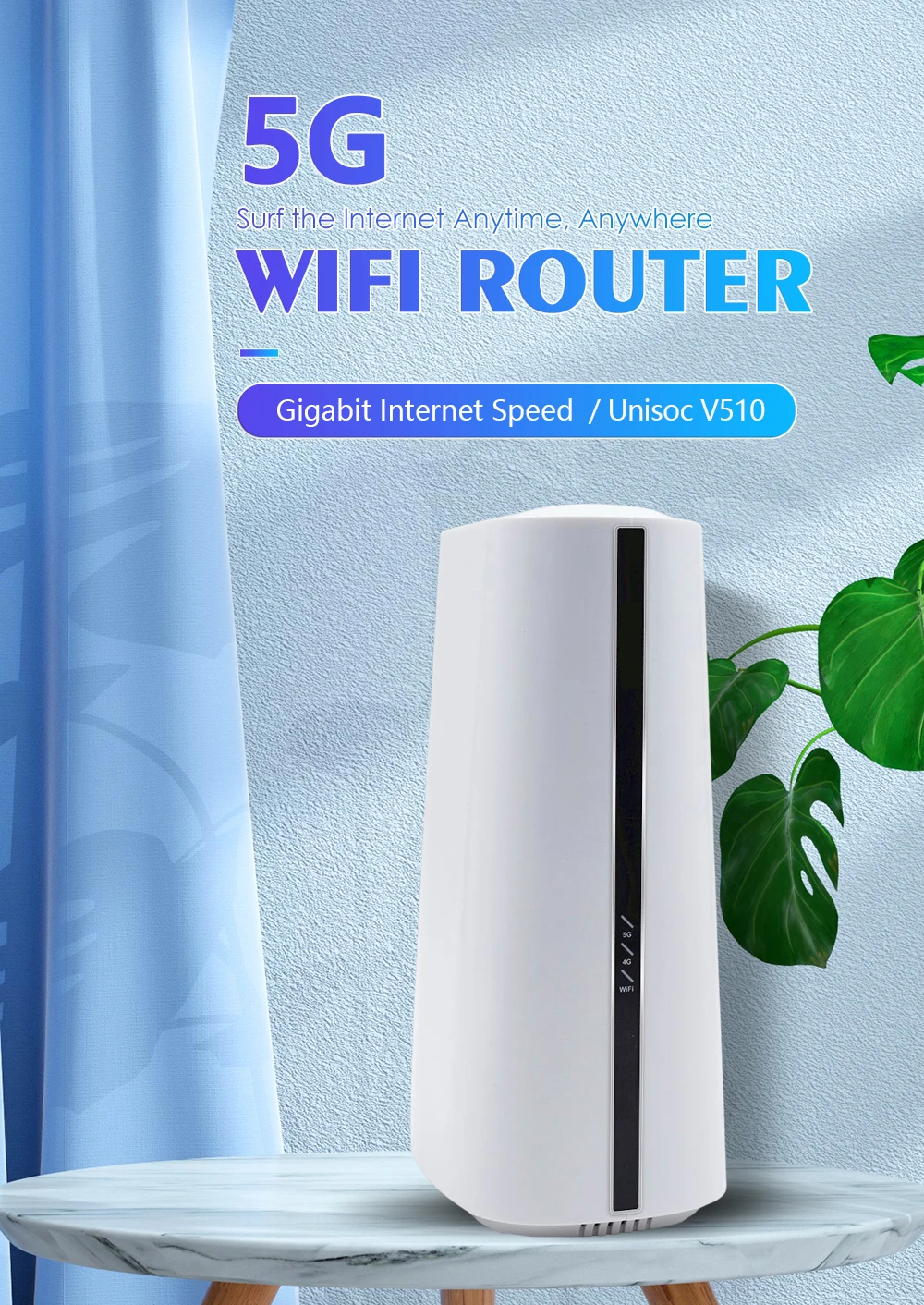 

5G CPE Router 4G LTE Router Wireless Modem WiFi Hotspot Gigabit Ethernet Port Dual Band Global 5G Sim Card