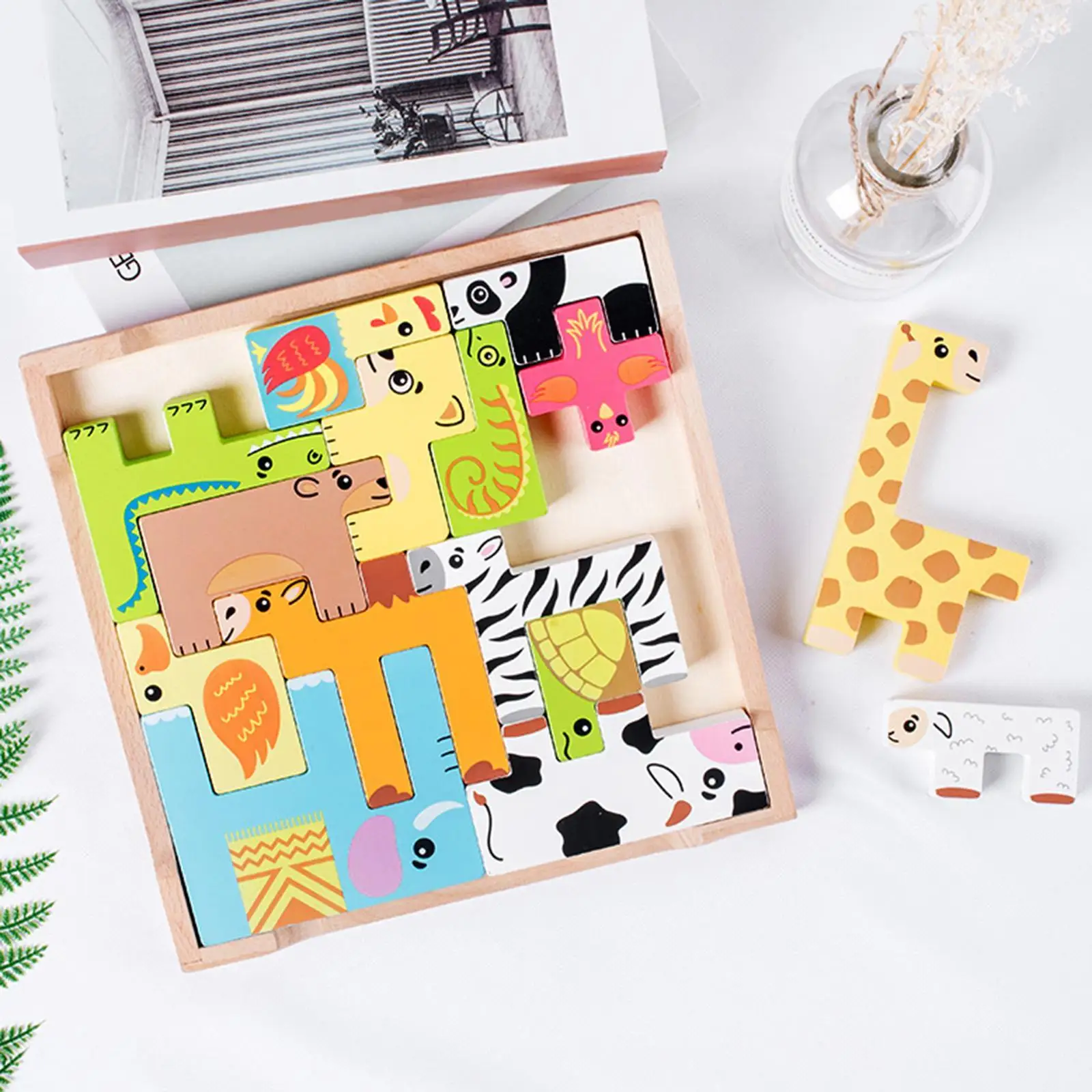 Houten blokken Puzzelspeelgoed Educatief speelgoed Lichtgewicht 3D-puzzels voor