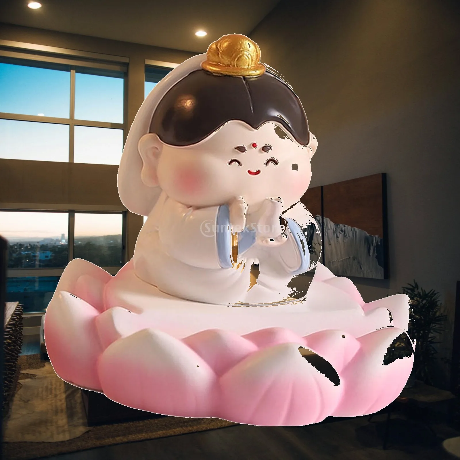 Chinese God Figurine Phone Holder Multipurpose Ideal Gift Tabletop Decoration for Housewarming Car Festival Bookshelf Office