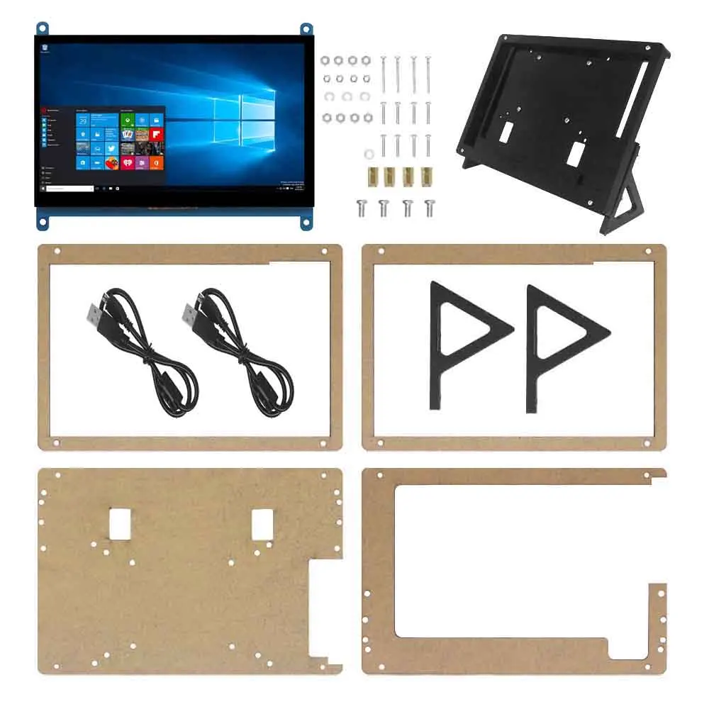 7 Inch 1024x600 Raspberry Pi Display for 4 3B+ 3B Windows Touchscreen 7 Inch Mini HDMI Monitor