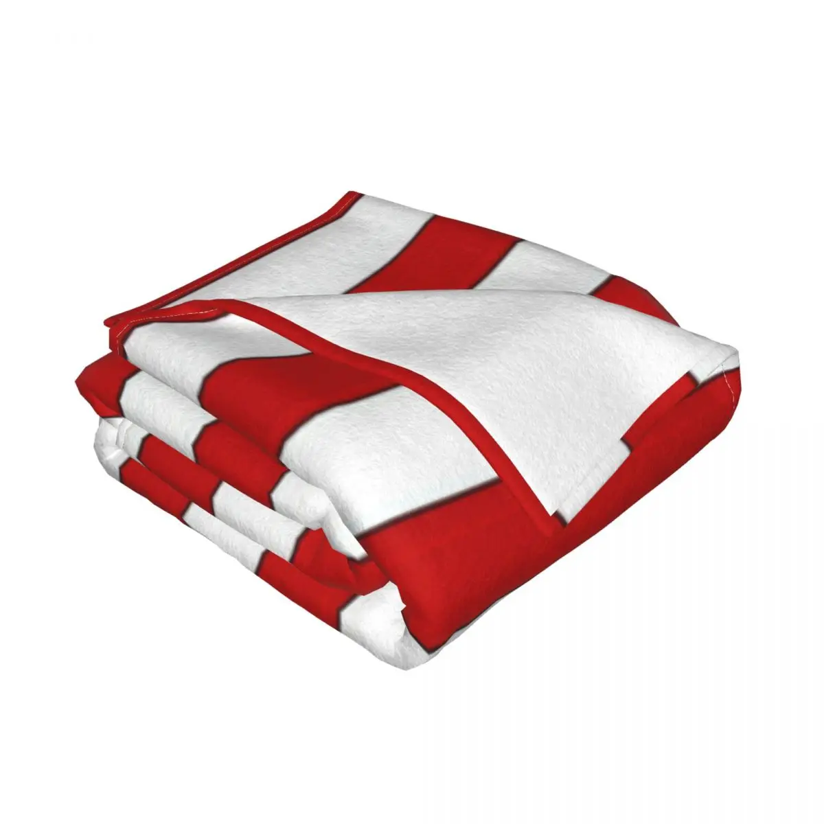 Retro Red White Striped Team Colours An Ultra-Soft Micro Fleece Blanket