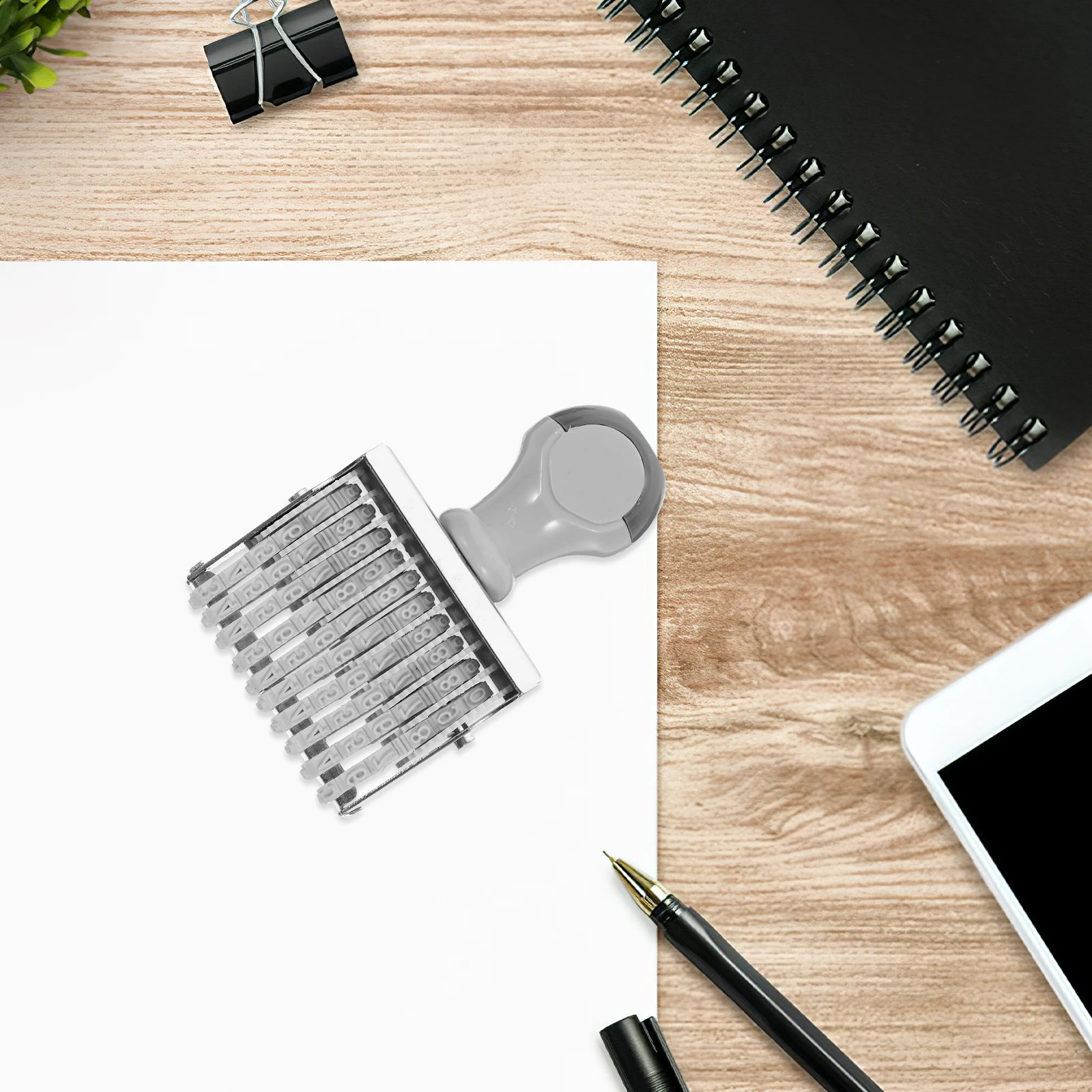 Daily Use Number Stamp Digital Printing Multipurpose Mini Iron Roller Stamps Office