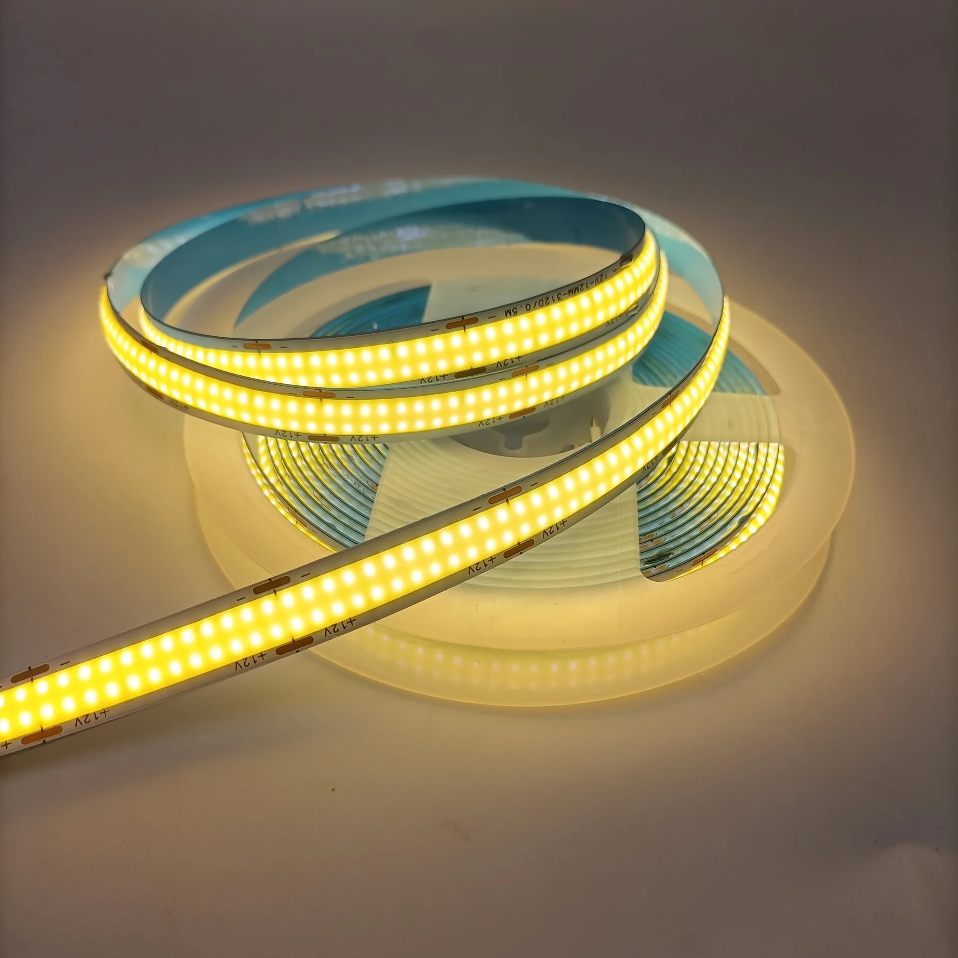 Double Row Flexible Cob LED Strip Waterproof 12mm Super Wide Bright SMD2835 Line Lamp Decor for Aluminum Profile DC12V 624LEDS/m