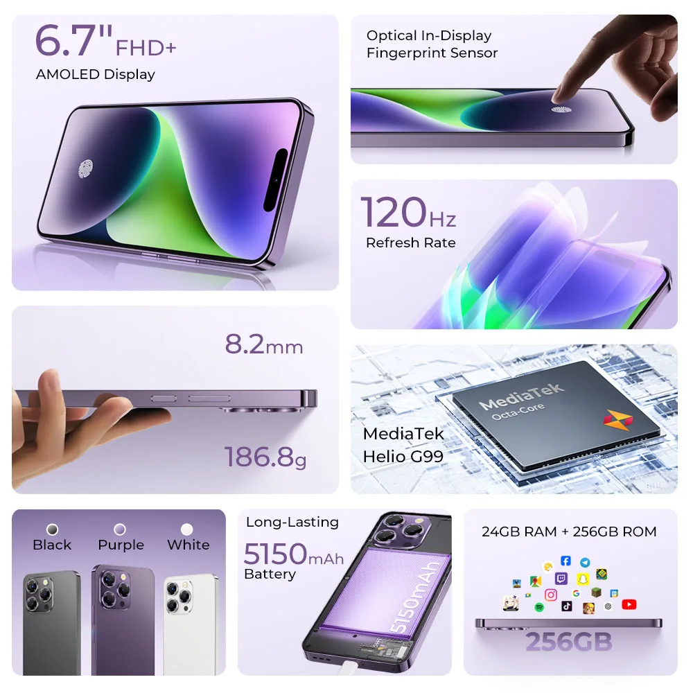 SIMフリー】 OKUITEL スマートフォンP1 24GB 256GB OUKITEL P1