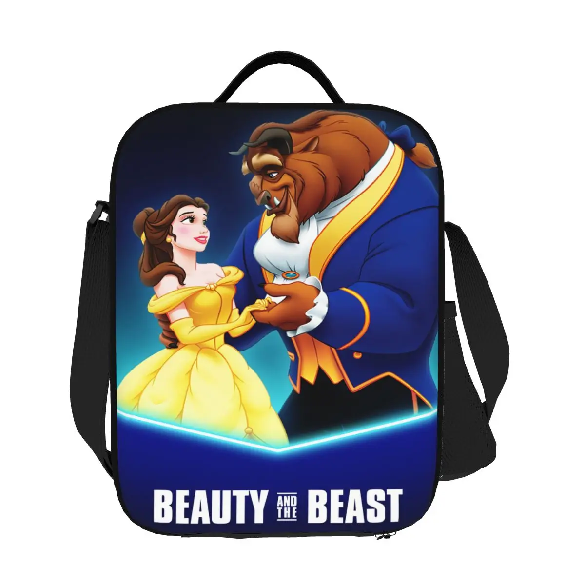 Custom Beauty And The Beast Insulated Lunch Bag for Women Belle Princess Cooler Thermal Lunch Box Beach Camping Travel