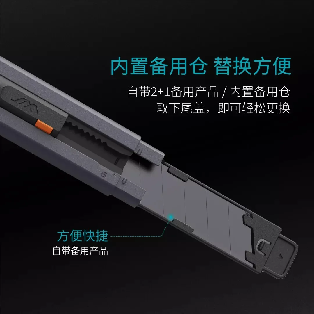 มีดศิลปะ JM-G12013 jimihome หนาใหญ่ใบมีดเหล็กคาร์บอนสูงที่เปิดกล่องหัวเข็มขัดนิรภัย