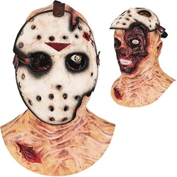 Movie Jason Voorhees Mask Realistic Scary horror Helmet Halloween bilayer mask Cosplay Monster Costume Props adult Gift