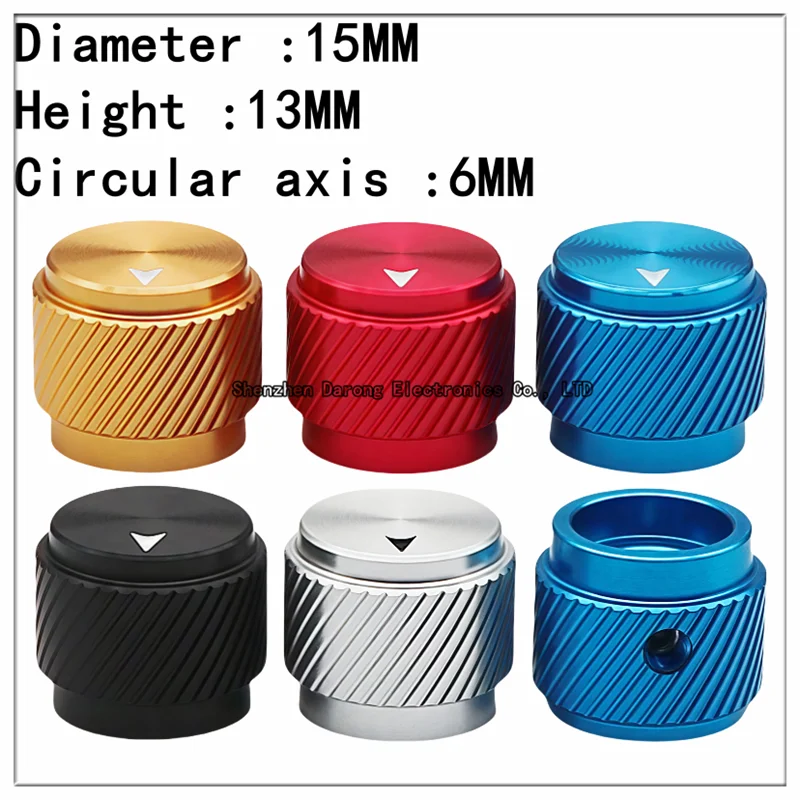 

15×13MM aluminum solid core twill knob cap Potentiometer/encoder adjustment cap Electronic instrument equipment switch cap
