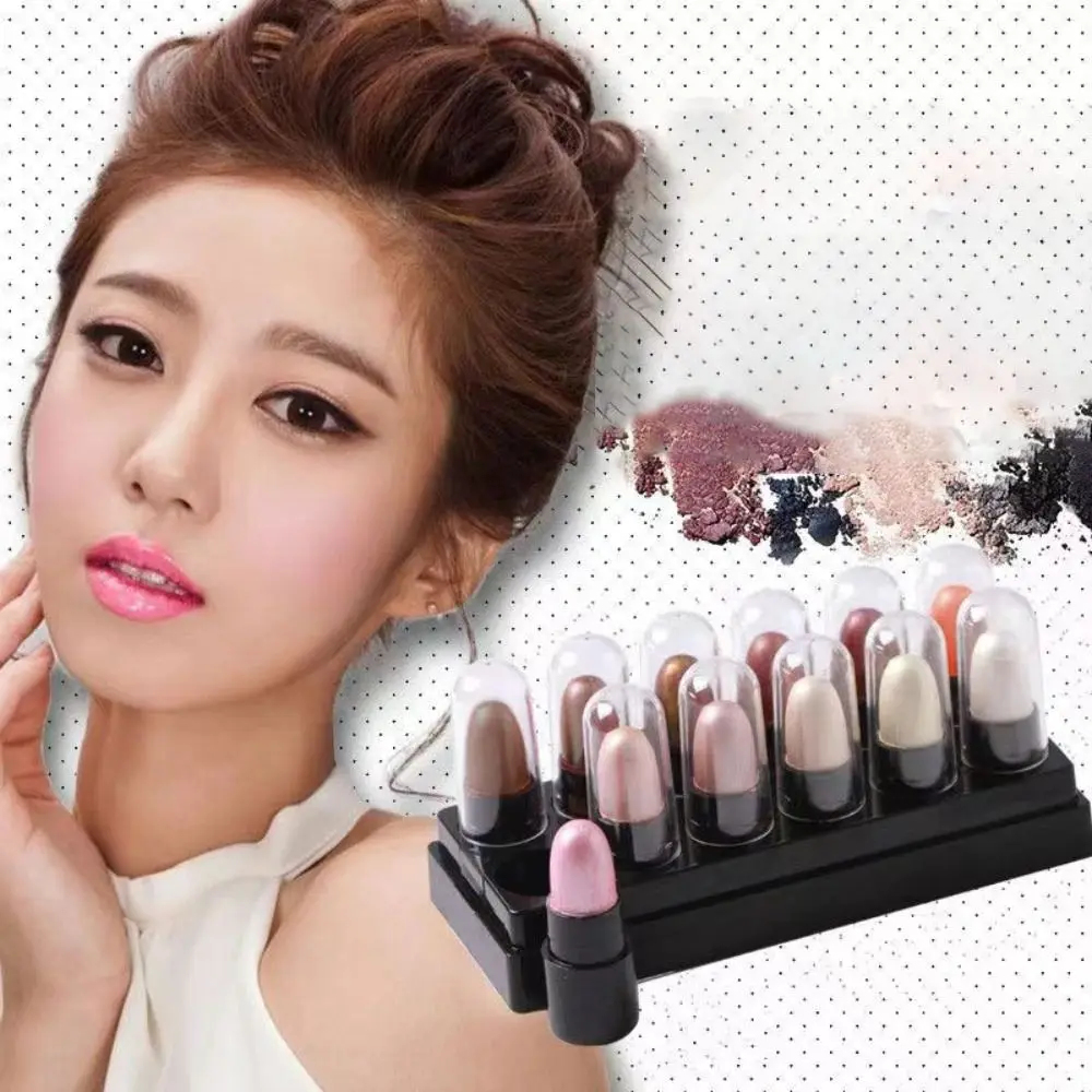 Ogen Make-up Tool Glitter Parelmoer Oogschaduw Stick 24-kleuren Langdurige Markeerstift Waterdichte Oogschimmer Zomer