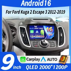 Android 16 Car Radio For Ford Kuga 2 Escape 3 2012 2013 2014 2015 2016 2017 -2019 Stereo Multimedia Player 2din Carplay Auto DSP