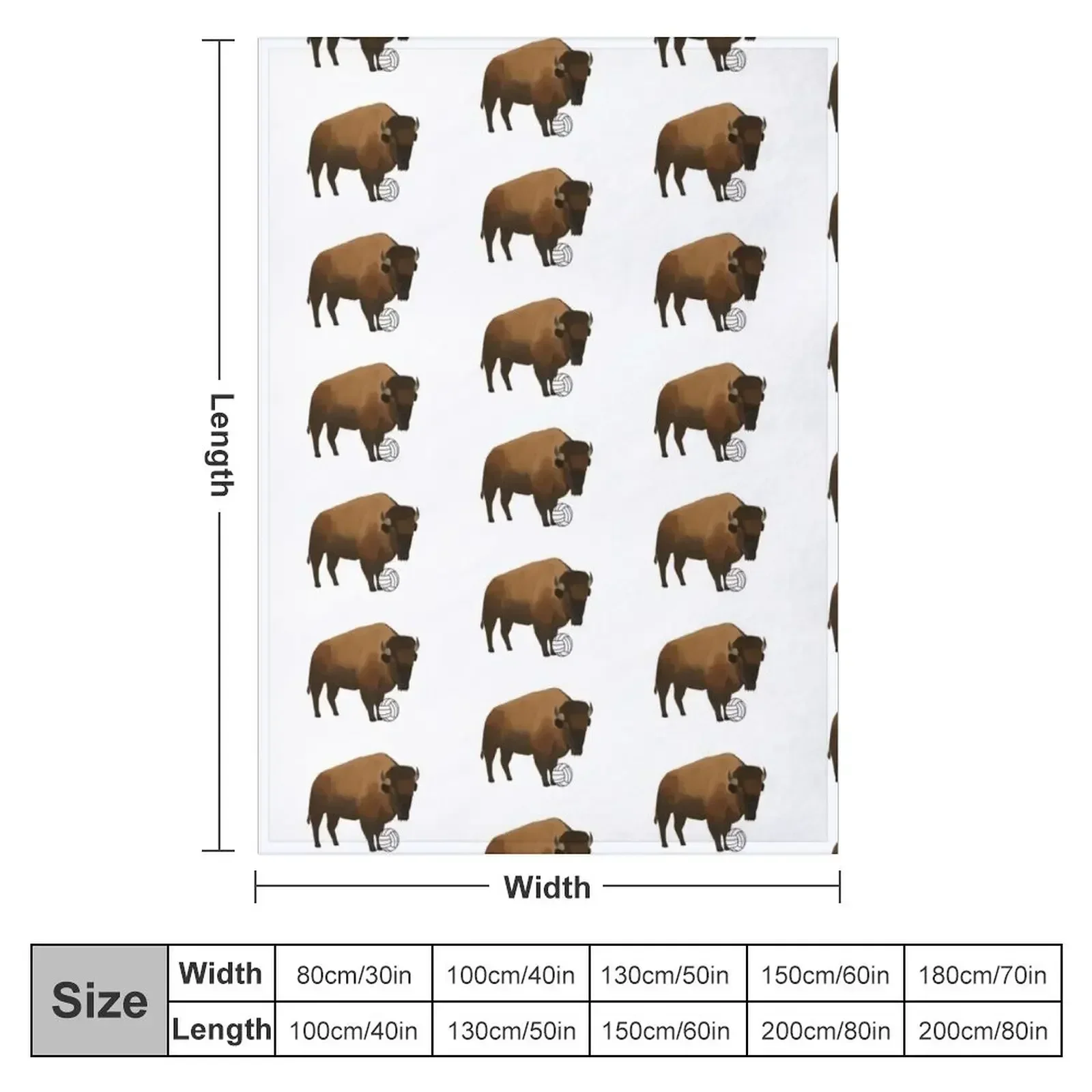 Volleyball Bison Throw Blanket couch cozy soft plush fuzzy picnic outdoor blanket