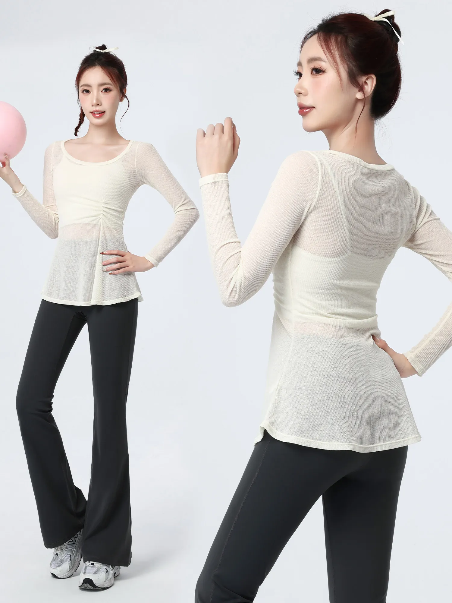 

Женский премиум-комплект для йоги и фитнеса: легкий, быстросохнущий, весна 2026, новинка, спортивная одежда для пилатеса, брюки с высокой талией