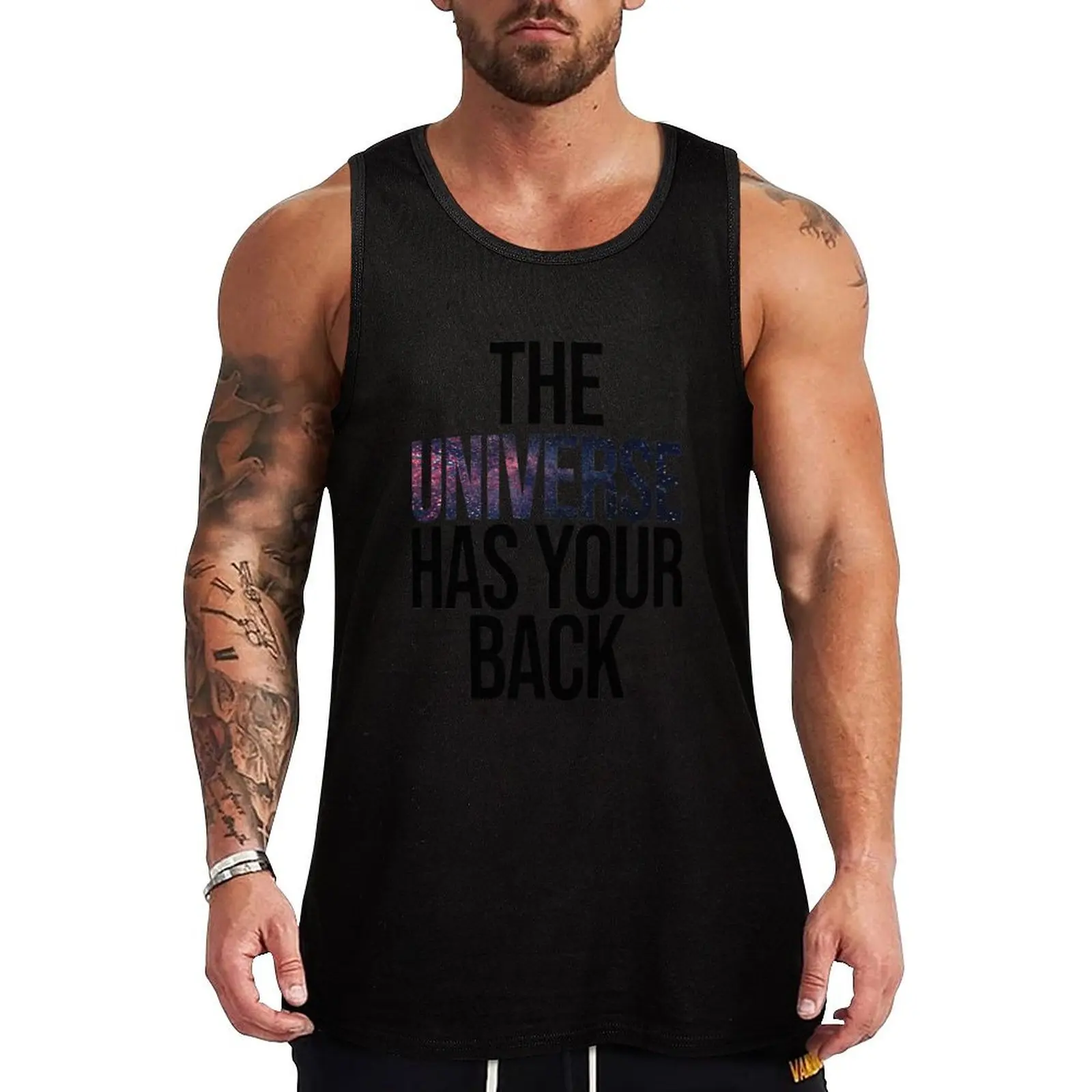 

The Universe Has Your Back Tank Top t-shirts for Men's gym vests for men anime clothes
