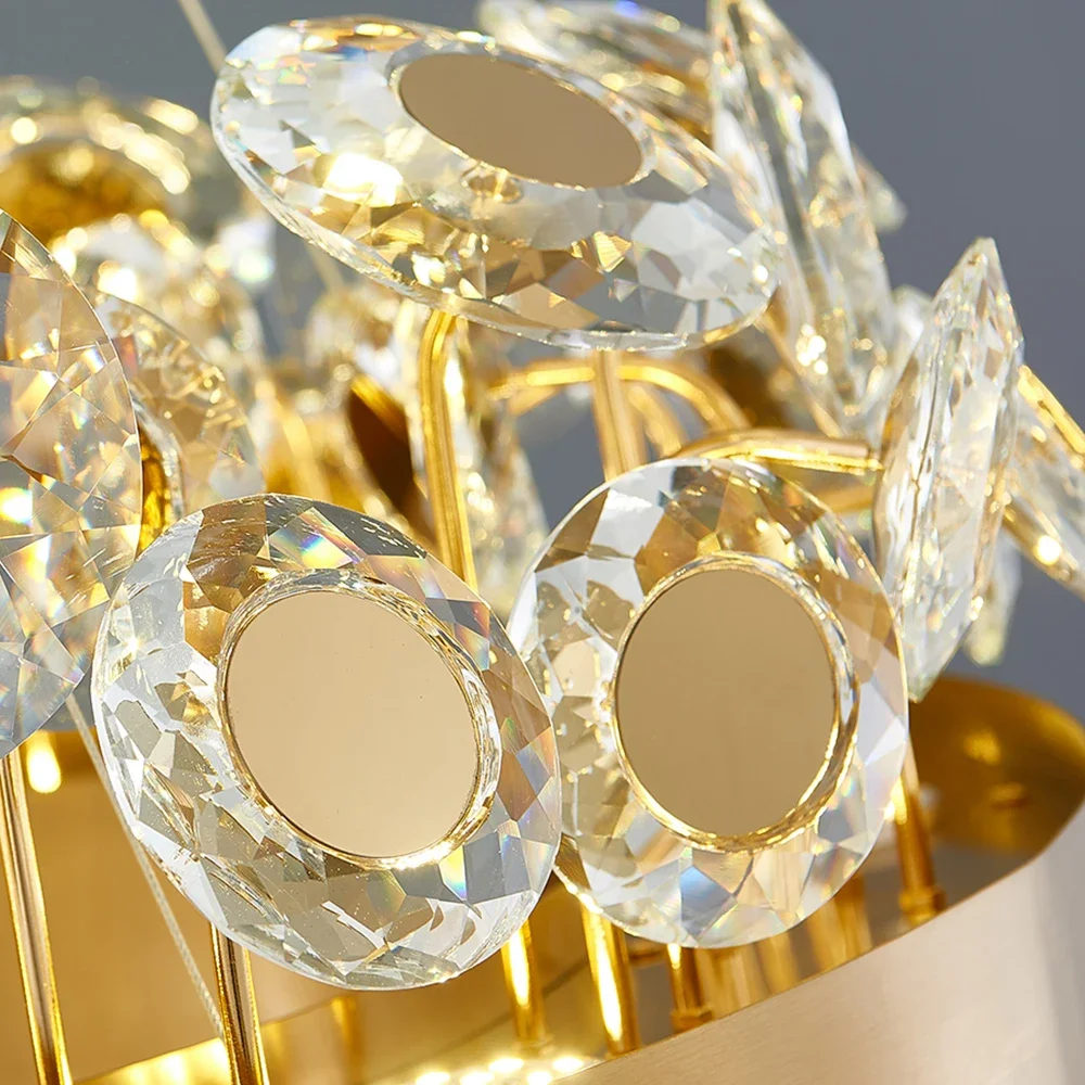 Modern Chandeliers For Living Room Luxury Crystal Pendant Light Kitchen Island Hanging Lamp Indoor Lighting Decor Lustre Fixture