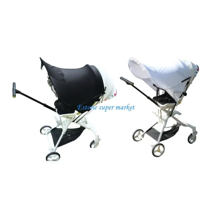 

090B Baby Strollers Sun Shade Canopy Solid Color Protections Awning for Cart and Prams with Elastic Cloth Feature